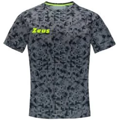 Zeus Pixel Herren Fitness Trikot Grau