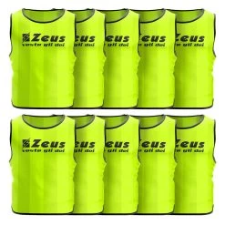 Zeus 10er-Pack Trainingsleibchen Neon Gelb