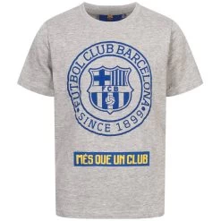 FC Barcelona Emblem Kinder T-Shirt Grey FCB-2-026