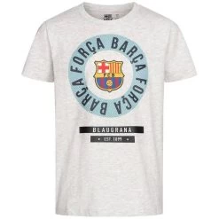 FC Barcelona Emblem Jungen T-Shirt White FCB-3-399B