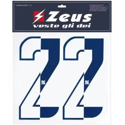Zeus Nummern-Set 1-22 Zum Aufbügeln 25cm Senior Halb Navy