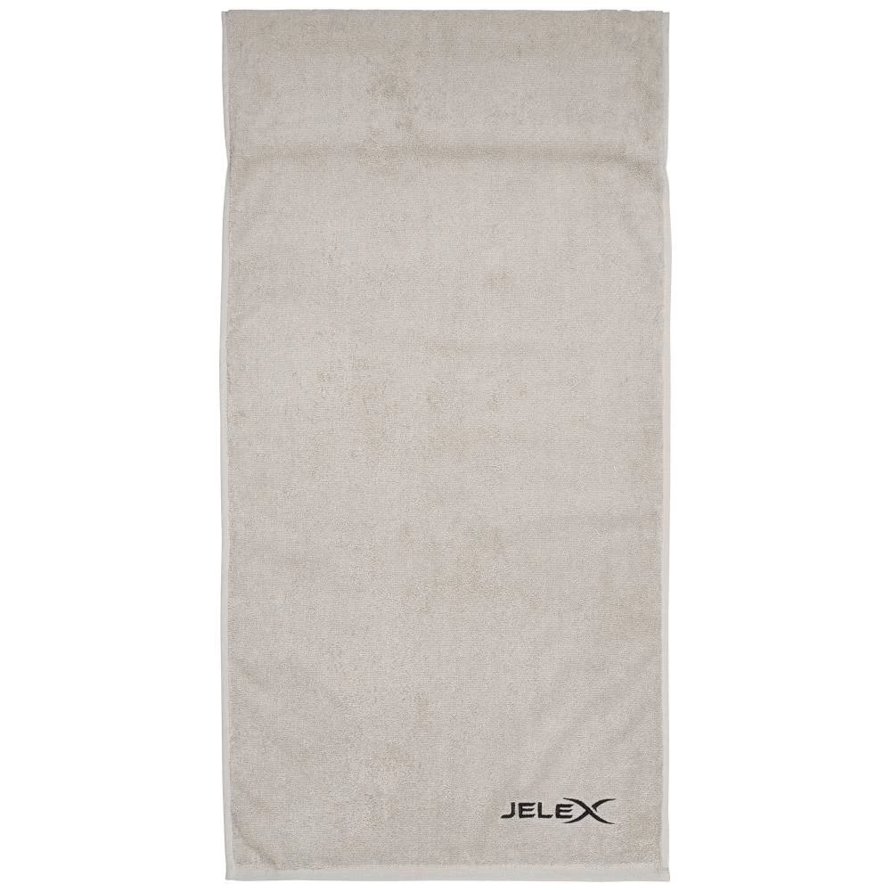 JELEX 100FIT Fitness Handtuch Mit Zip-Tasche Grau