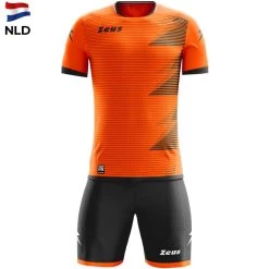 Zeus Mundial Teamwear Set Trikot Mit Shorts Orange Schwarz