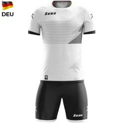Zeus Mundial Teamwear Set Trikot Mit Shorts Weiß Schwarz