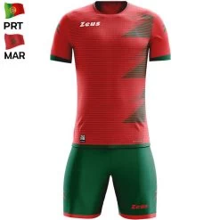 Zeus Mundial Teamwear Set Trikot Mit Shorts Rot Grün