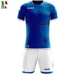 Zeus Mundial Teamwear Set Trikot Mit Shorts Royal Weiß