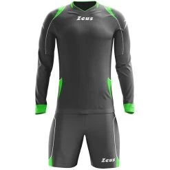 Zeus Paros Torwart Set Langarm Trikot Mit Shorts Grau Neon Gelb