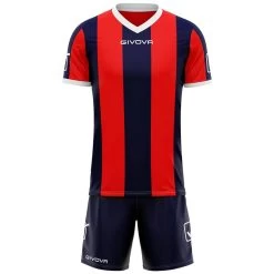 Givova Fußball Set Trikot Mit Shorts Kit Catalano Navy/rot
