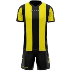Givova Fußball Set Trikot Mit Shorts Kit Catalano Gelb/Schwarz