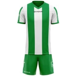 Givova Fußball Set Trikot Mit Shorts Kit Catalano Grün/Weiß