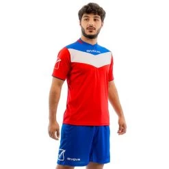Givova Kit Campo Set Trikot + Shorts Rot/mittelblau