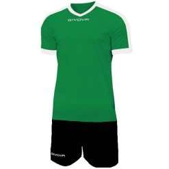 Givova Kit Revolution Fußball Trikot Mit Shorts Grün Schwarz