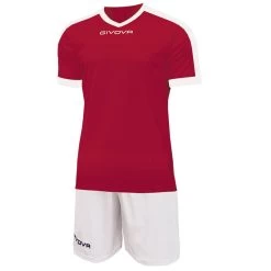 Givova Kit Revolution Fußball Trikot Mit Shorts Rot Weiß