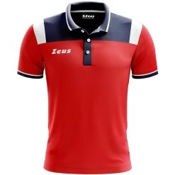 Zeus Vesuvio Herren Polo-Shirt Navy Rot