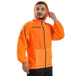 Givova Regenjacke "Rain Basico" Neonorange