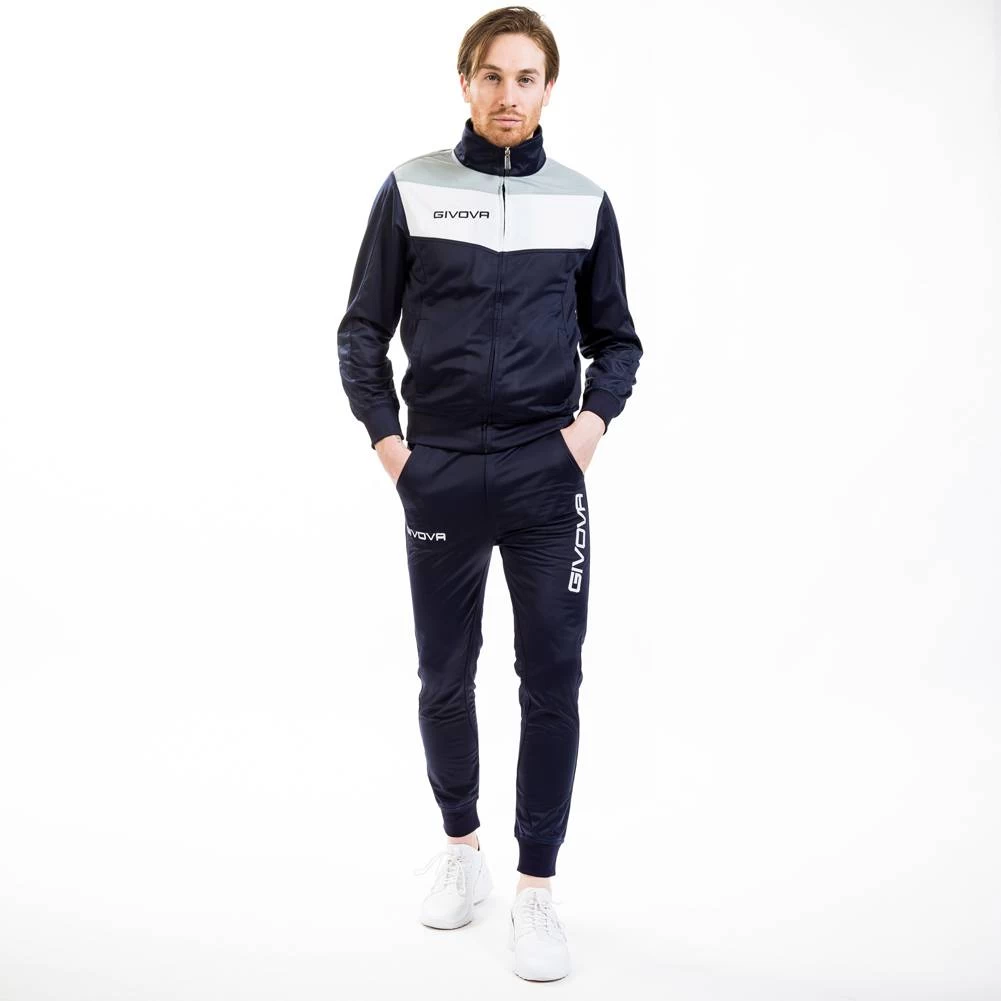 Givova Tuta Campo Trainingsanzug Navy/grau – Bild 2