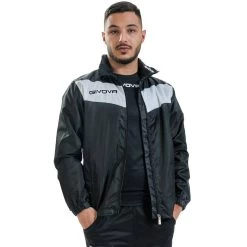 Givova Regenjacke "Rain Scudo" Schwarz/weiß